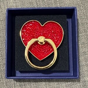 Swarovski Gold and Red Heart ring sticker